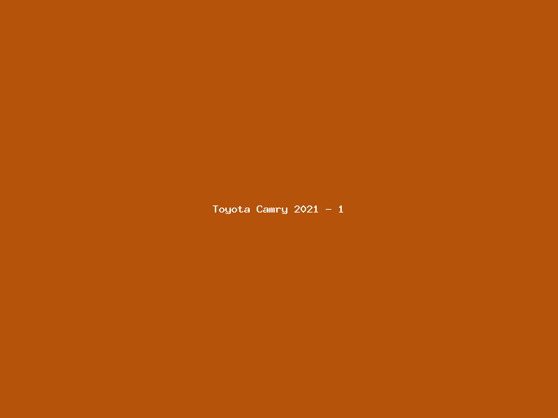 Toyota Camry 2021